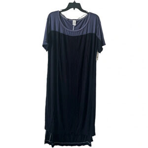 We The Free Free People Bandwagon Colorblock Long Tunic Blouse Top Black Combo